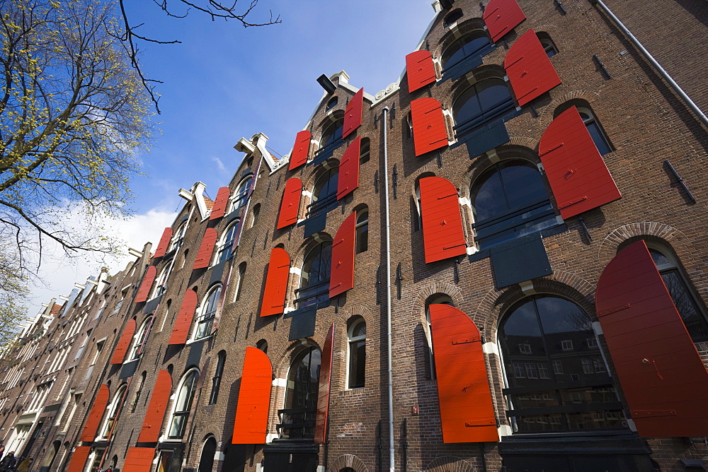 Old converted canal warehouse buildings, Amsterdam, Netherlands, Europe