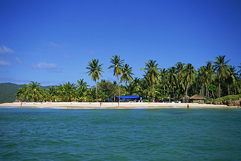 Tropical coastline of Cayo Levantado, Dominican Republic, West Indies, Caribbean, Central America