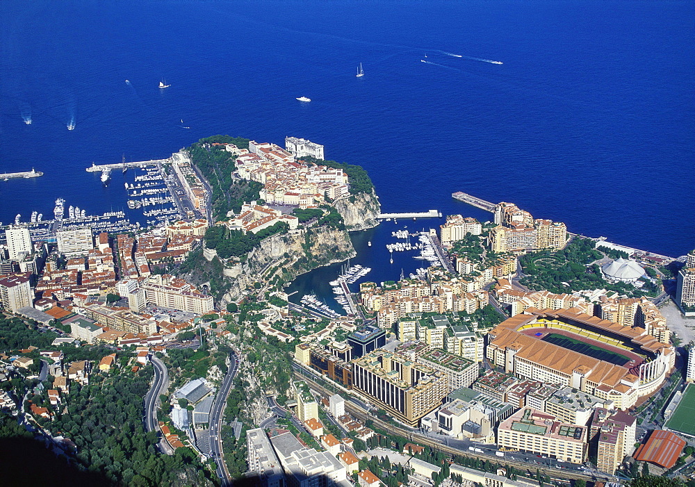 Aerial View of Monaco in the Summer