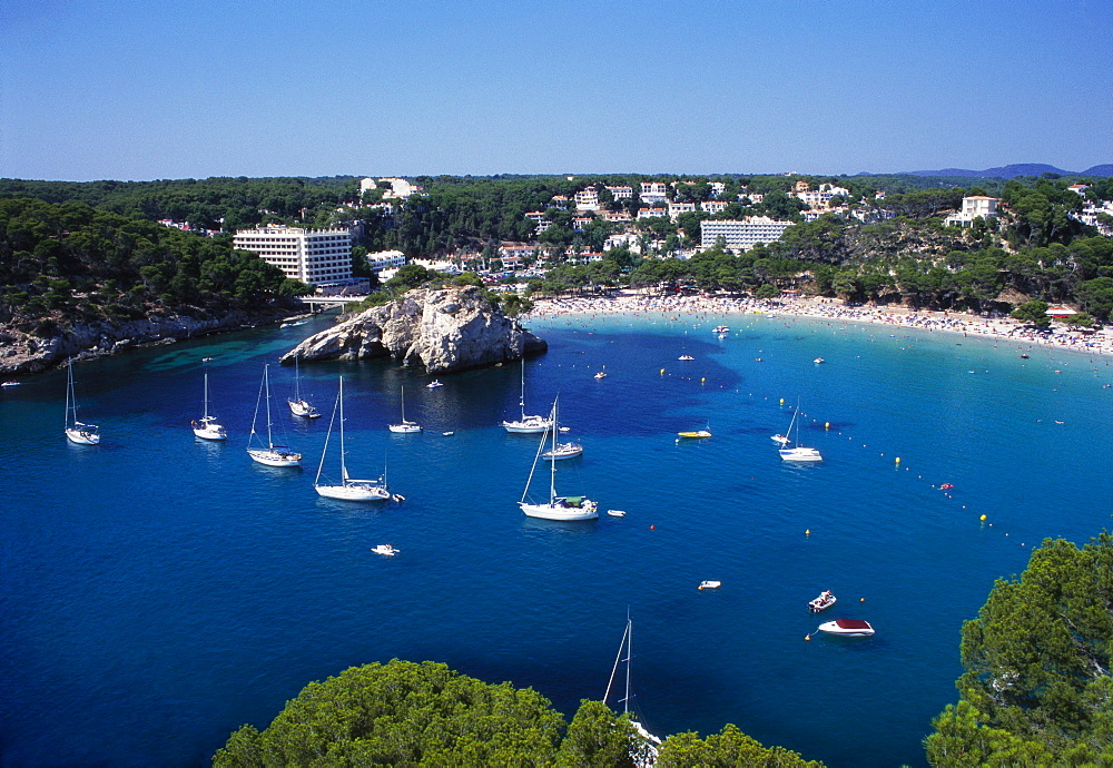 Bay of Cala Galdana in Menorca, Spain