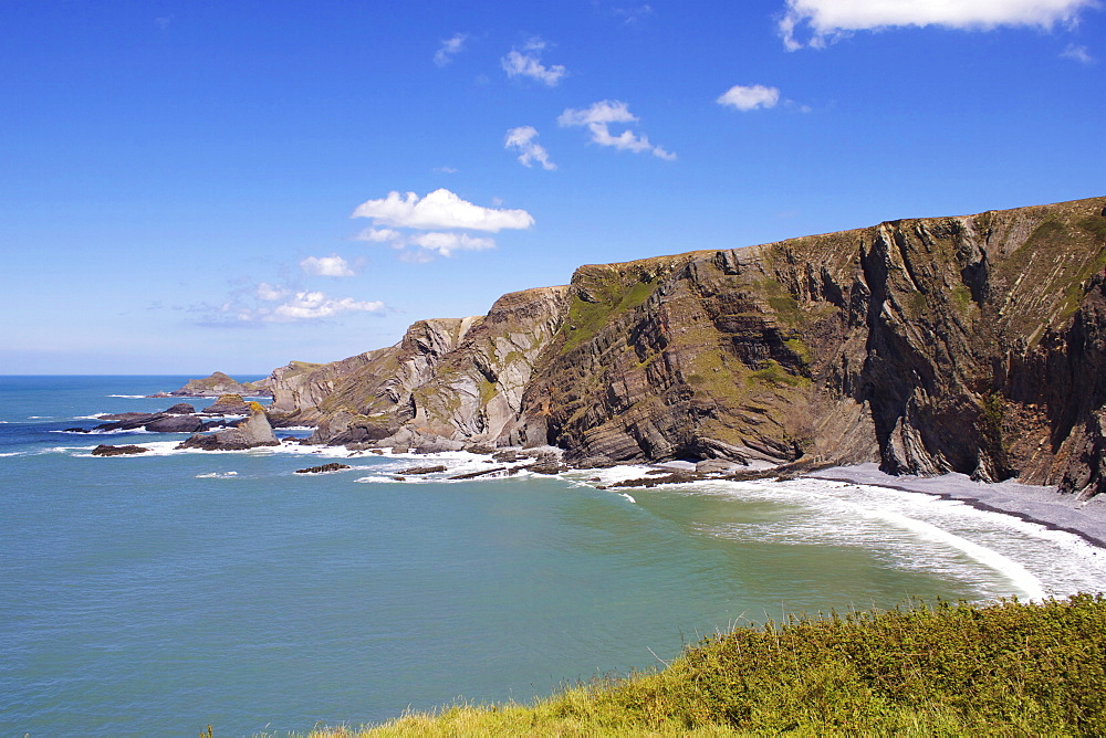 Cliffs at Hartland Quay, Devon, England, United Kingdom, Europe