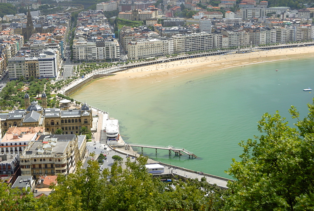 Overview of San Sebastian, Basque country, Costa Vasca, Euskadi, Spain, Europe