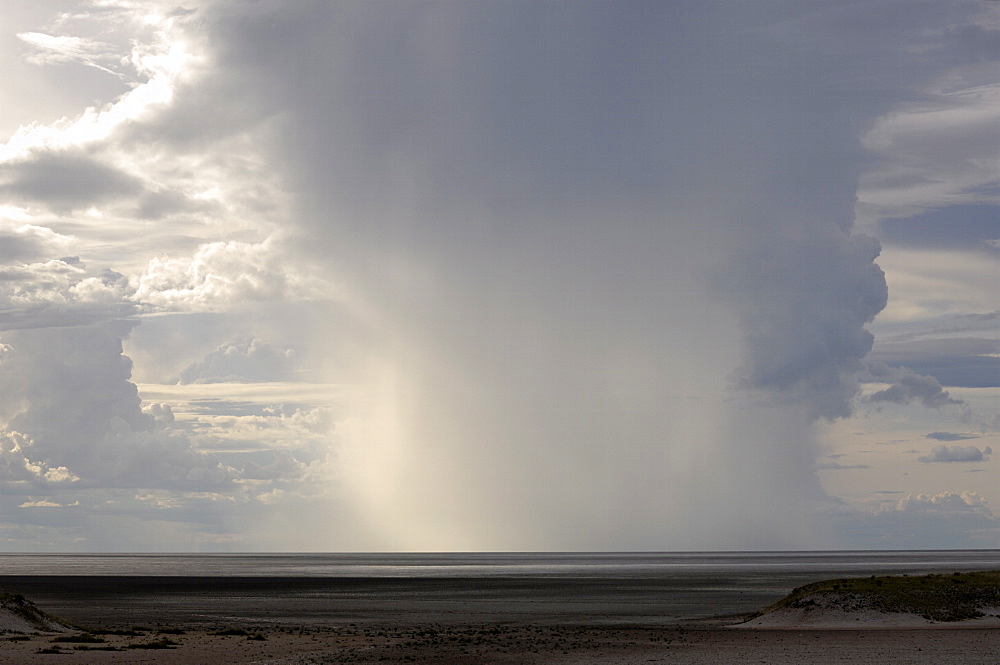 Heavy rain over Etosha National Park, Namibia, Africa