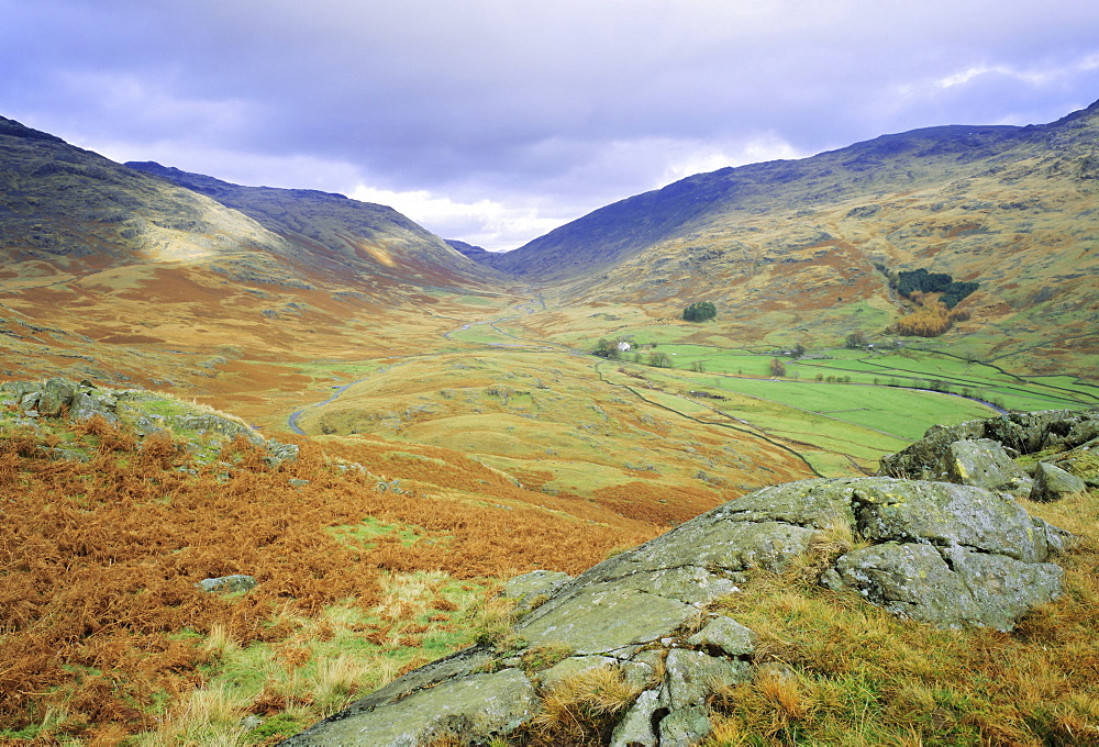 Hardknott Pass, Lake District National Park, Cumbria, England, UK