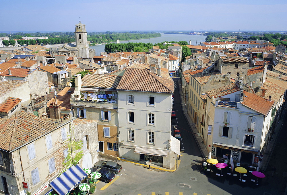 Overview of the city of Arles, Bouches-du-Rhone, Provence, France, Europe