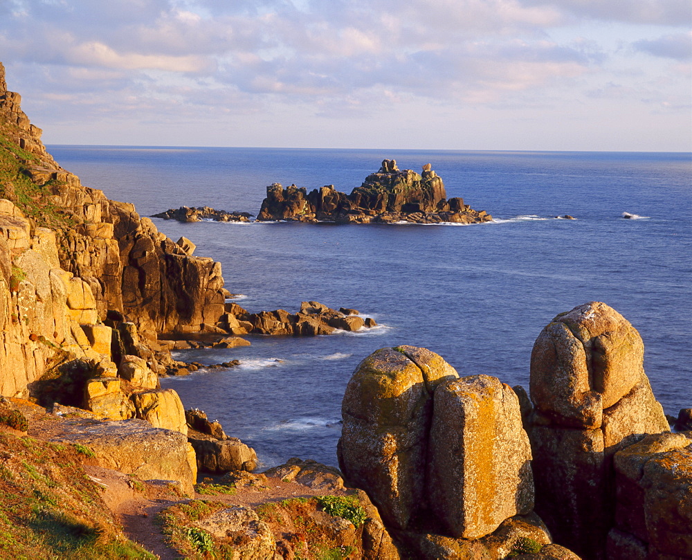 Lands End at dusk, Cornwall, England, UK 