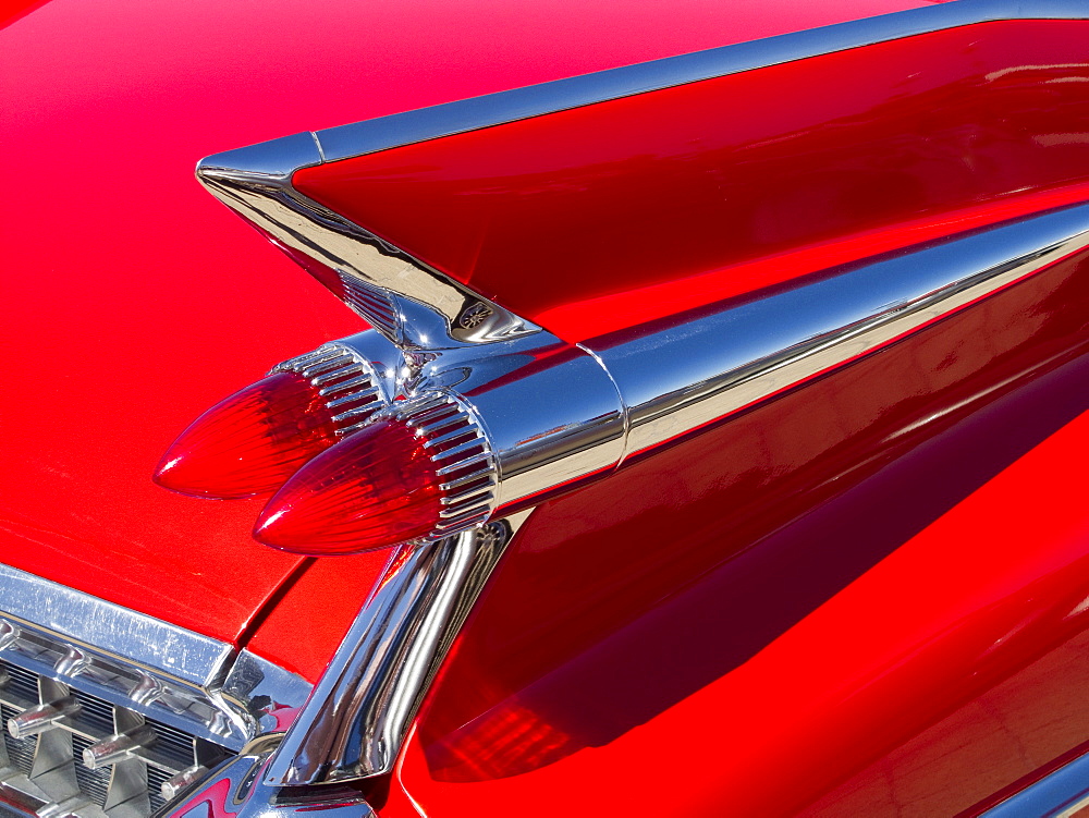 Tail fin and rear lights of 1959 Cadillac Eldorado, Melbourne, Victoria, Australia, Pacific