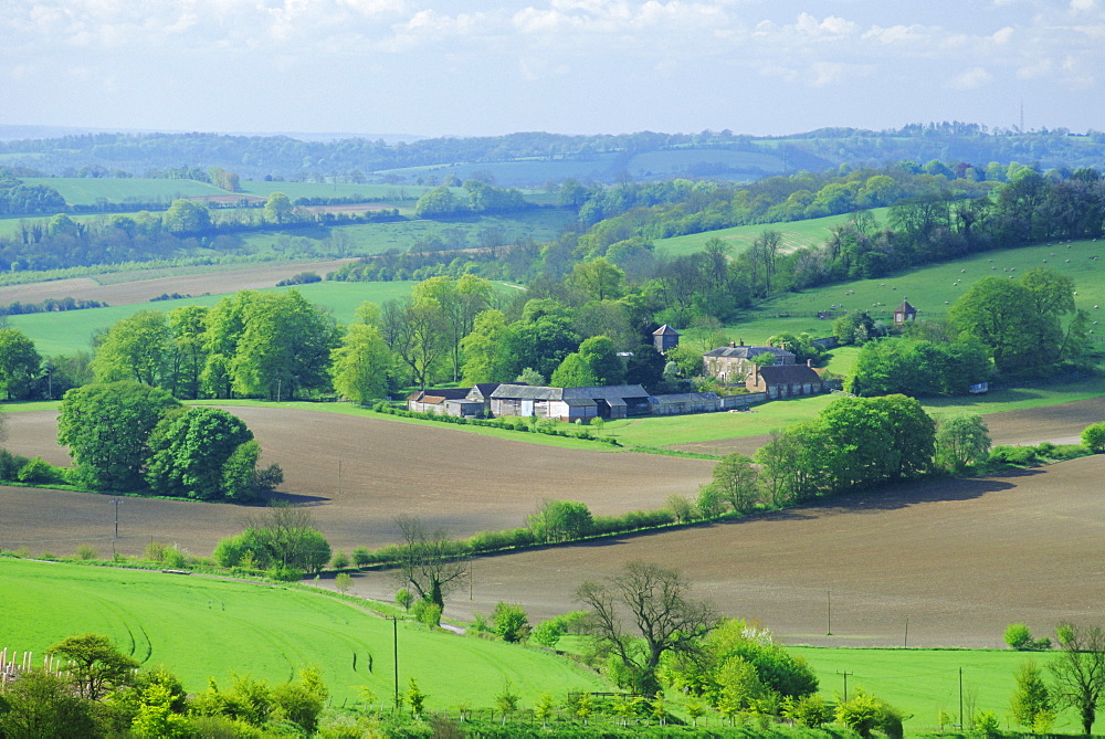 View from Walbury Hill to Hampshire on the Berkshire/Hampshire border, England, UK