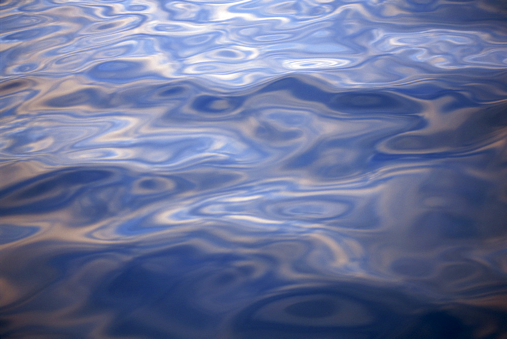 Clouds reflected in calm water, Arctic, Polar Regions