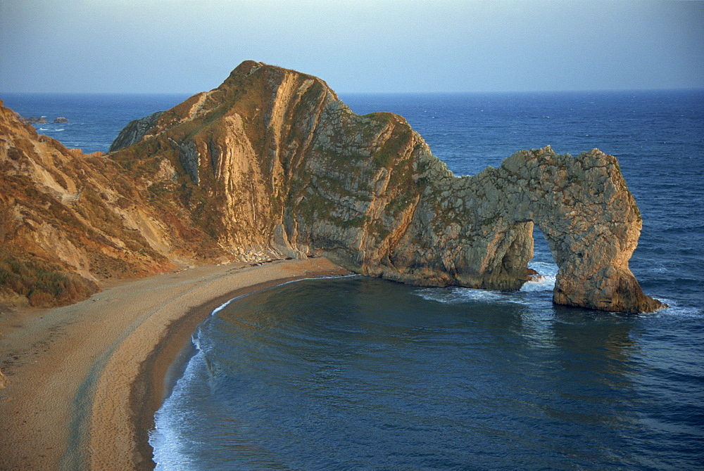 Purbeck limestone arch, Durdle Door, near Lulworth, Dorset coast, England, United Kingdom, Europe