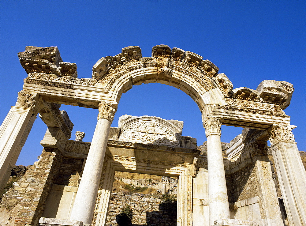 Hadrian's Temple, dating from around 150AD, Ephesus, Anatolia, Turkey, Asia Minor, Eurasia