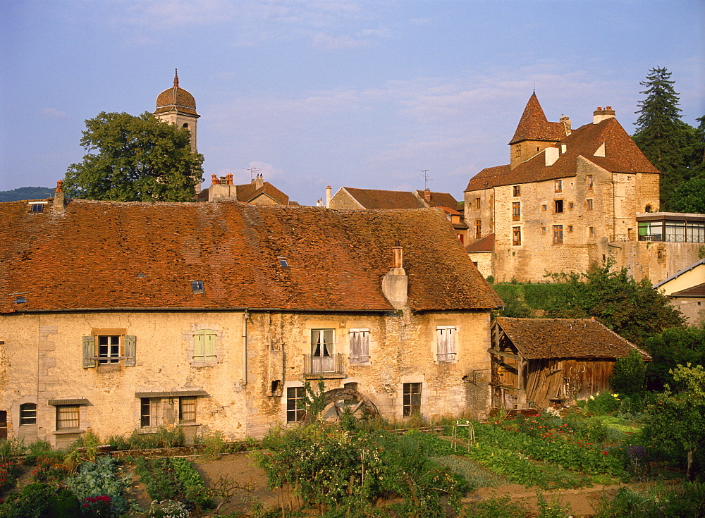 Old stone houses in Arbois, a town associated with Pasteur, where some of the best Jura wines are grown, in Franche-Comte, France, Europe