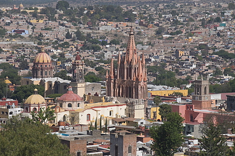 View of San Miguel de Allende (San Miguel) from Mirador viewpoint, Guanajuato State, Mexico, North America