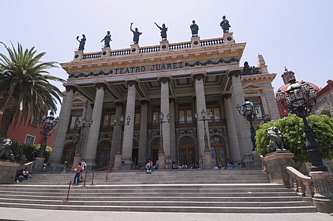 Teatro Juarez, theatre famous for its architectural mixtures in Guanajuato, a UNESCO World Heritage Site, Guanajuato State, Mexico, North America