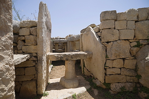 Mnajdra, a Megalithic temple constructed at the end of the third millennium BC, UNESCO World Heritage Site, Malta, Europe