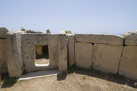 Mnajdra, a Megalithic temple constructed at the end of the third millennium BC, UNESCO World Heritage Site, Malta, Europe