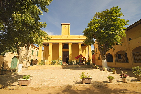 Church, St. Charles Barrome, Goree Island, near Dakar, Senegal, West Africa, Africa