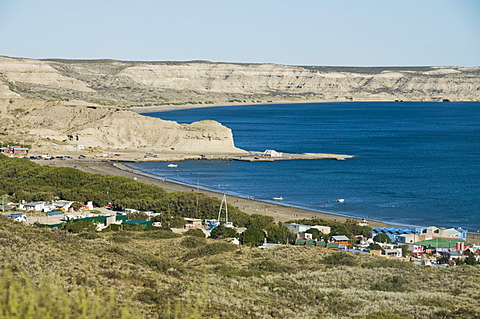 Small town near Punta Piramide, Valdes Peninsula, Patagonia, Argentina, South America