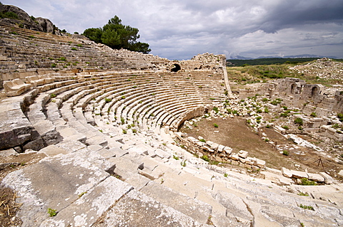 Amphitheatre at the Lycian site of Patara, near Kalkan, Antalya Province, Anatolia, Turkey, Asia Minor, Eurasia