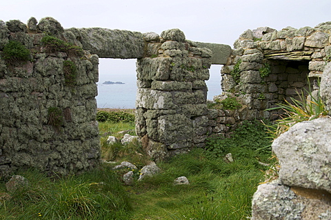 Old abandoned housing on Samson, Isles of Scilly, United Kingdom, Europe