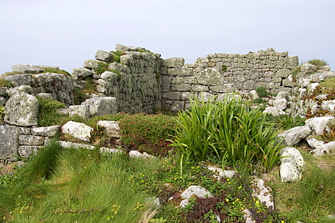 Old abandoned housing on Samson, Isles of Scilly, United Kingdom, Europe