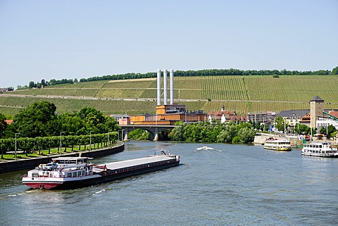 Shipping on the River Main, Wurzburg, Bavaria, Germany, Europe