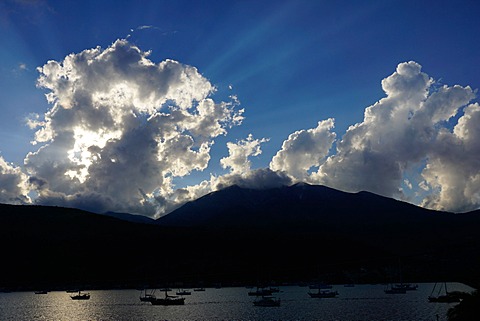 Clouds near Nidri, Lefkada (Lefkas), Greek Islands, Ionian Sea, Greece, Europe 