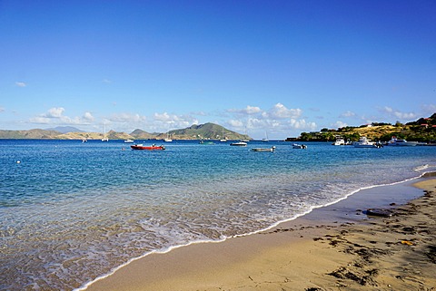 Oualie Beach, Nevis, St. Kitts and Nevis, Leeward Islands, West Indies, Caribbean, Central America 