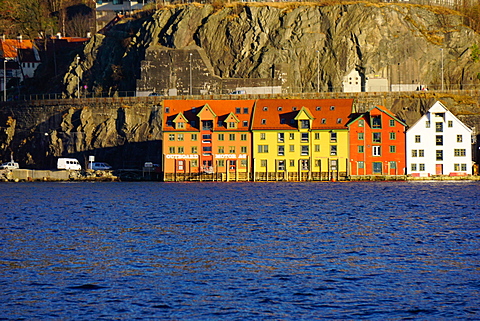 Houses on the harbour Bergen, Hordaland, Norway, Scandinavia, Europe