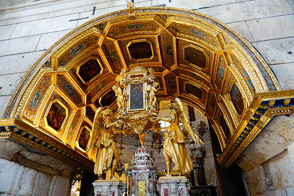 Church interior inside the Diocletian's Palace, Split, Croatia, Europe