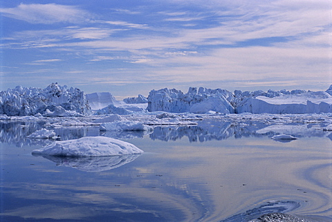 Icebergs from the icefjord, Ilulissat, Disko Bay, Greenland, Polar Regions