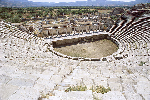 The Roman theatre, archaeological site, Aphrodisias, Anatolia, Turkey, Asia Minor, Asia