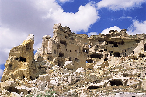 Cavusin, near Goreme, Cappadocia, Anatolia, Turkey, Asia Minor, Asia