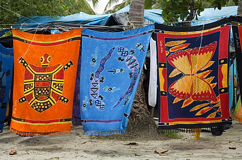 Colourful beach wraps for sale, Manuel Antonio, Costa Rica