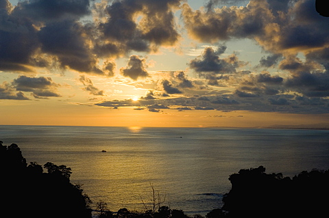 Sunset over Pacific near Manuel Antonio, Costa Rica