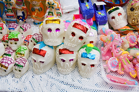 Day of the Dead sweets, in the market, Zaachila, Oaxaca, Mexico, North America