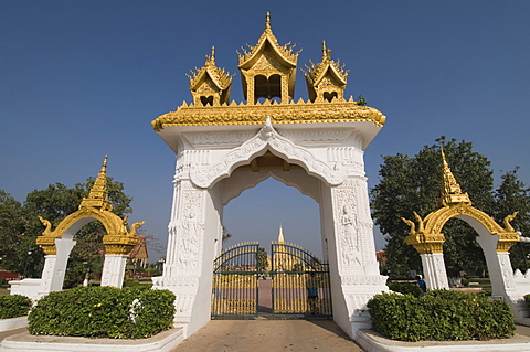 Pha That Luang, Vientiane, Laos, Indochina, Southeast Asia, Asia