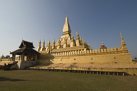 Pha That Luang, Vientiane, Laos, Indochina, Southeast Asia, Asia