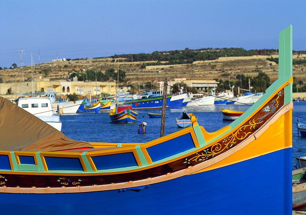 Fishing Boats in Marsaxlokk Harbour, Malta, Europe