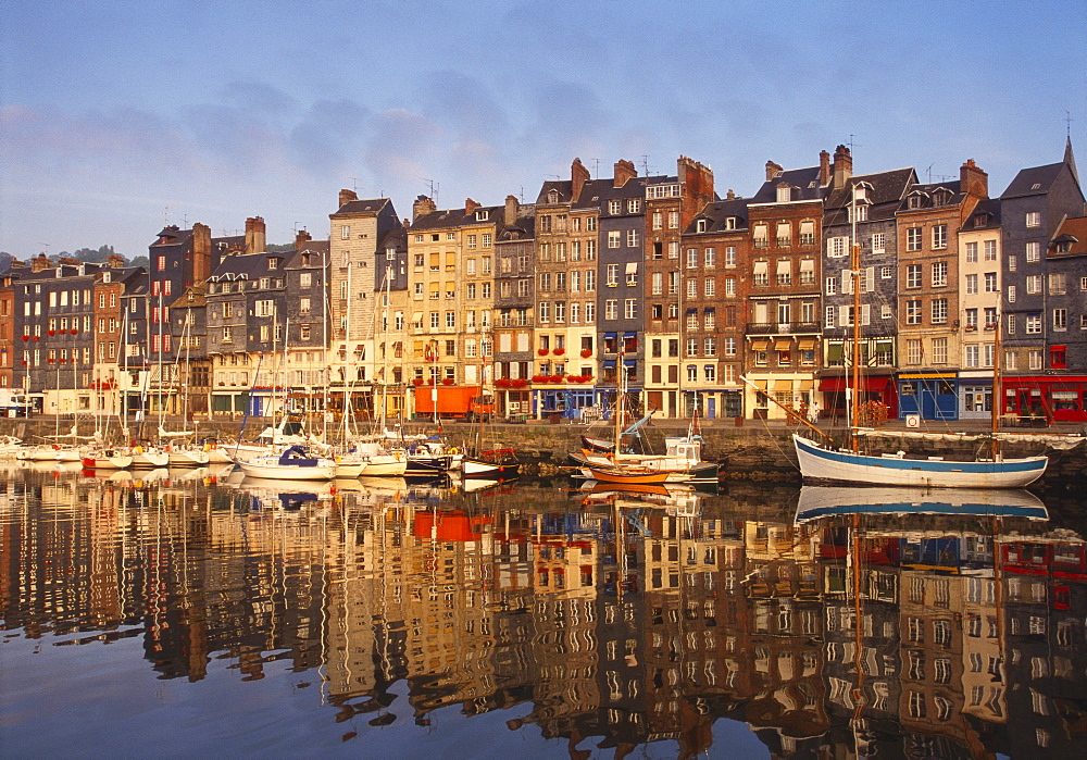 Boats Moored at the Old Dock, Honfleur, Normandy, France