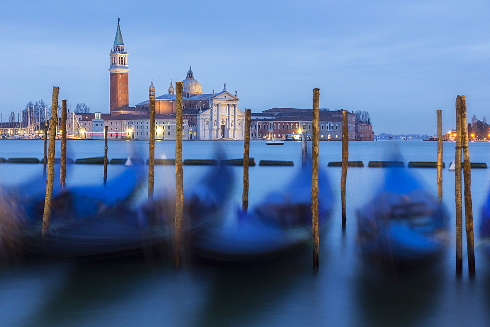 Dawn view to San Giorgio Maggiore, Venice, UNESCO World Heritage Site, Veneto, Italy, Europe