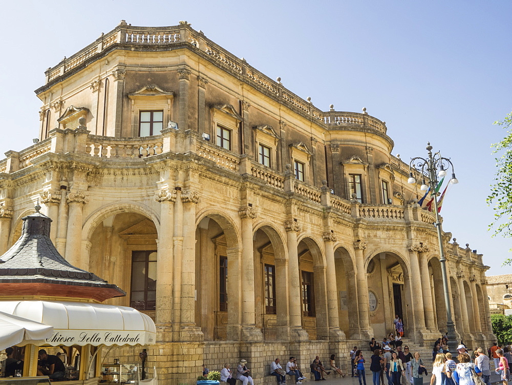 Palazzo Ducezio (Town Hall), UNESCO World Heritage Site, Noto, Sicily, Europe