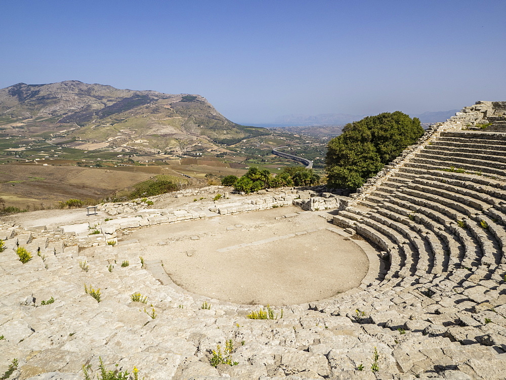 Ampitheatre, Segesta, Sicily, Italy, Europe