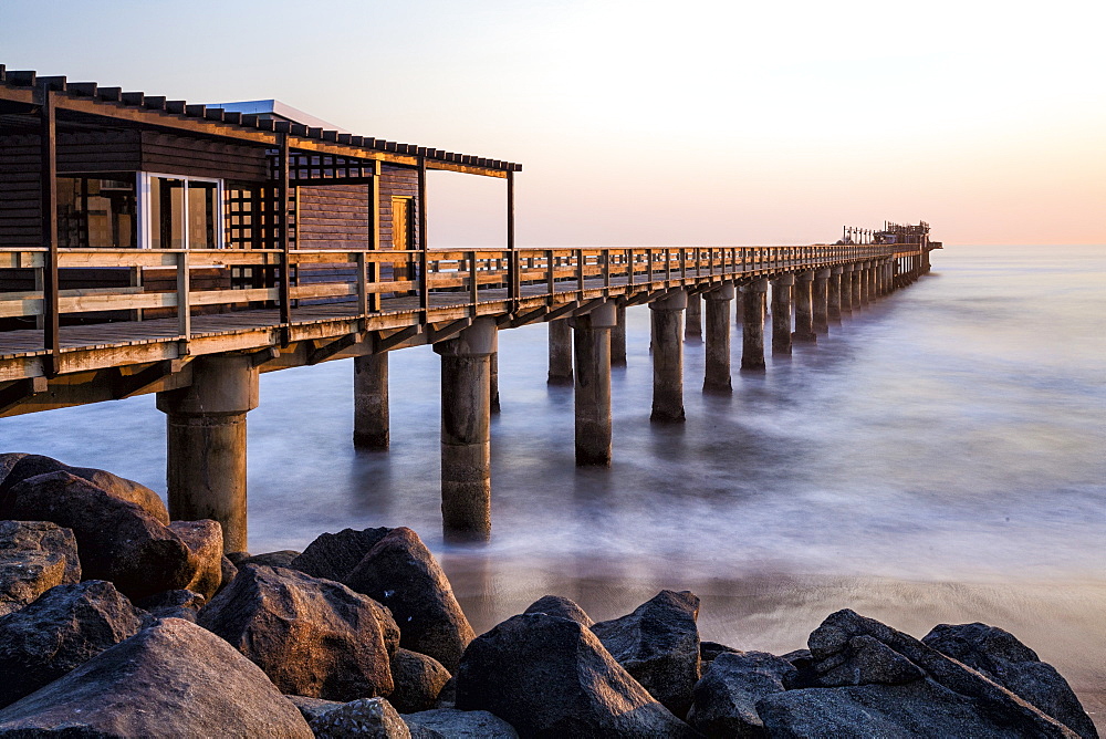 The Pier at sunset, Swakopmund, Namibia, Africa