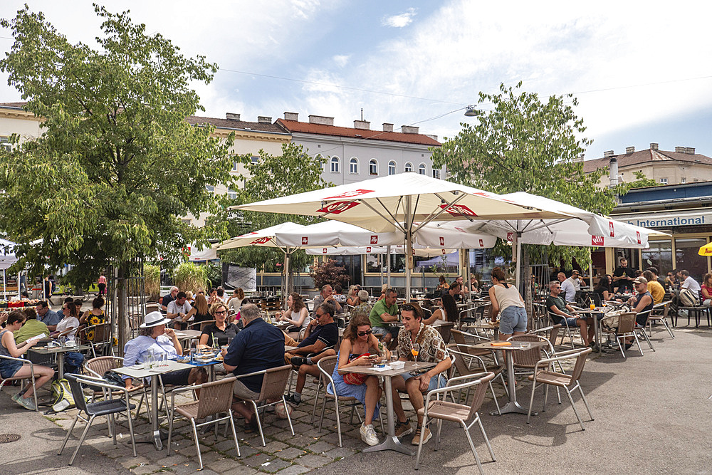 Cafes, Yppenplatz, Vienna, Austria, Europe