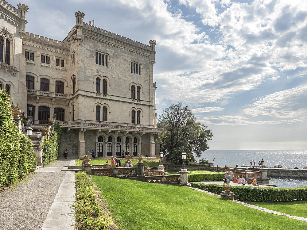 Gardens at Miramare Castle, Trieste, Friuli Venezia Giulia, Italy, Europe