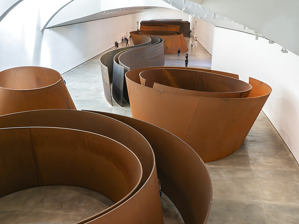 The Matter of Time, a sculpture in steel by Richard Serra, Permanent Collection, Guggenheim Museum, Bilbao, Basque Country, Spain, Europ