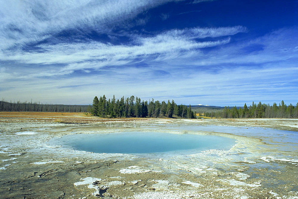 Opal Pool, Midway Geyser Basin, Yellowstone National Park, UNESCO World Heritage Site, Wyoming, United States of America, North America