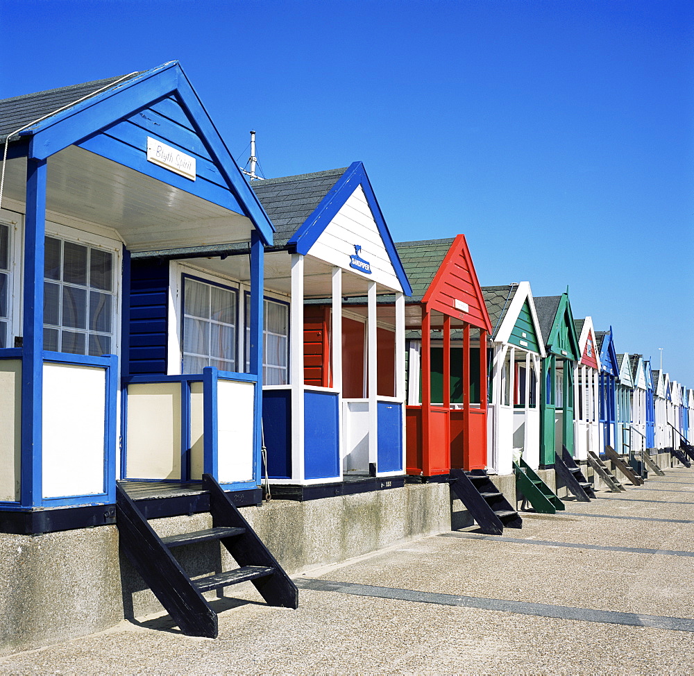 Beach huts, Southwold, Suffolk, England, United Kingdom, Europe