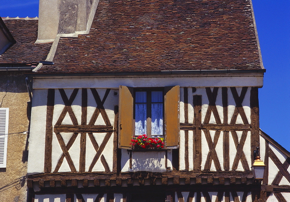 Building Exterior in the Village of Chablis, Burgundy, France